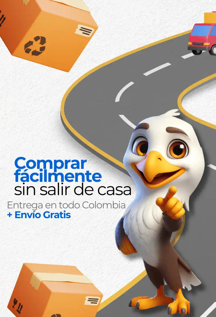 Envío gratuito para toda tu compra
Paga contra entrega y recibe con envío gratis
No pagues por el envío, nosotros nos encargamos
